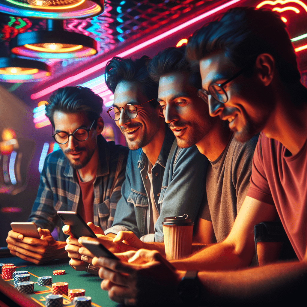 Gambar suasana gaming di arcade neon yang inspiratif