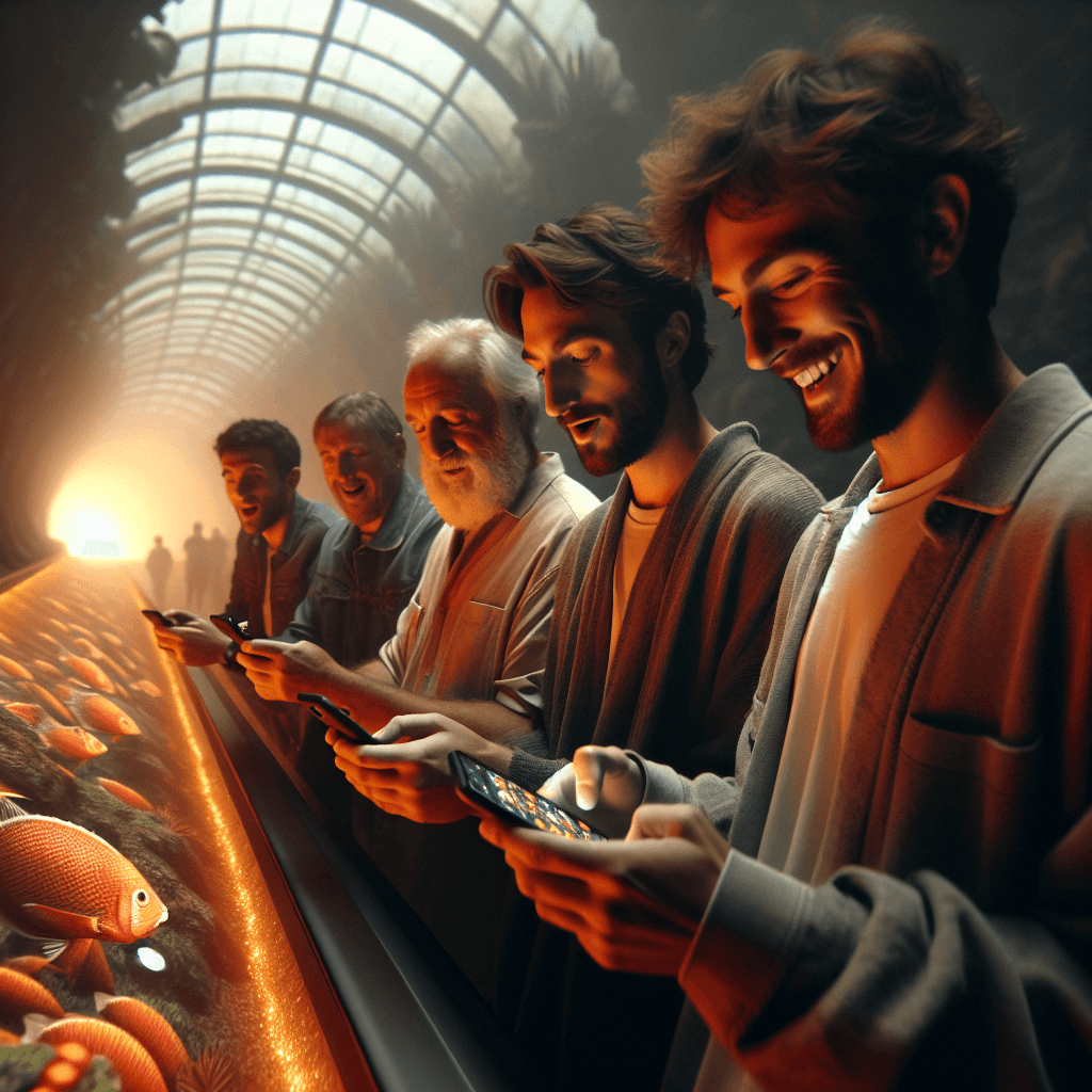 Momen jackpot slot di terowongan akuarium tropis