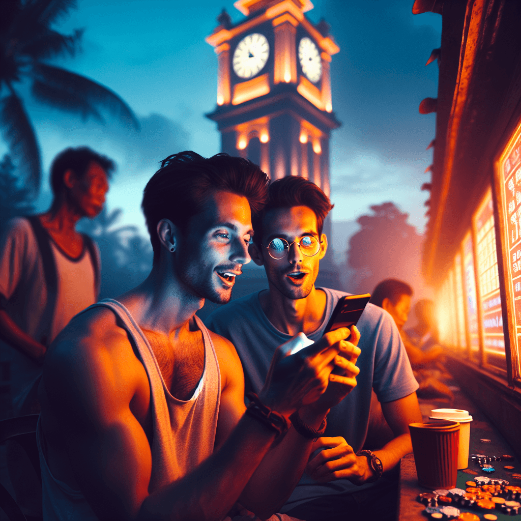 Gambar suasana Clock Tower dengan lampu obor