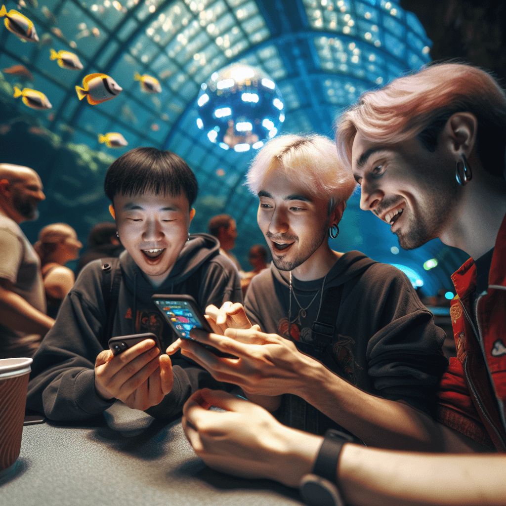 Momen kemenangan besar di NTC33 dengan backdrop akuarium tropis