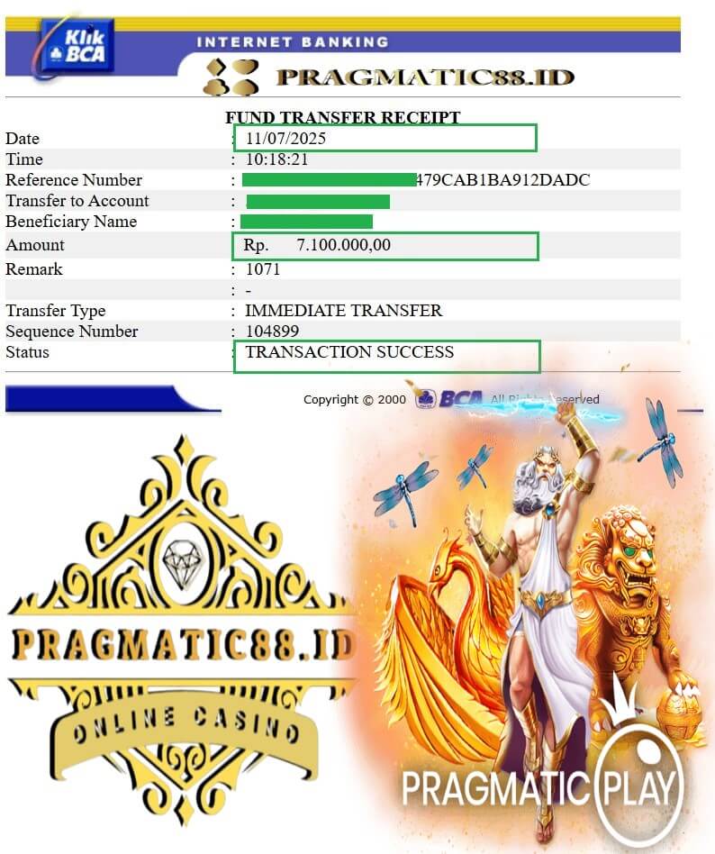 Bukti pembayaran besar dari permainan 918Kiss