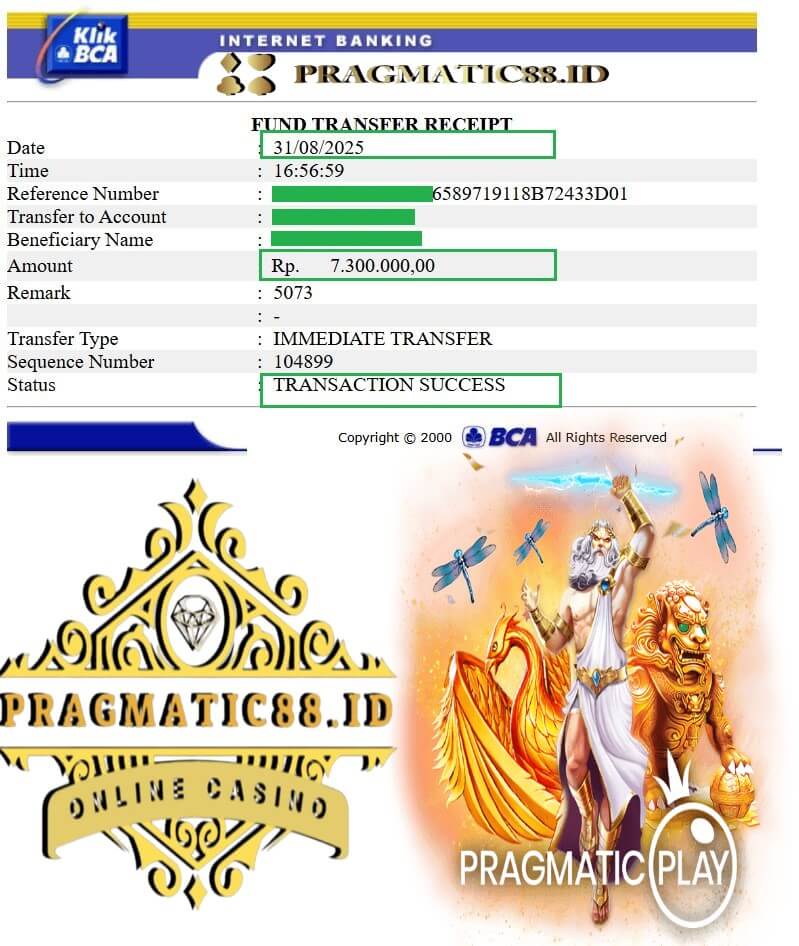 Bukti transfer jackpot gue dari Live22