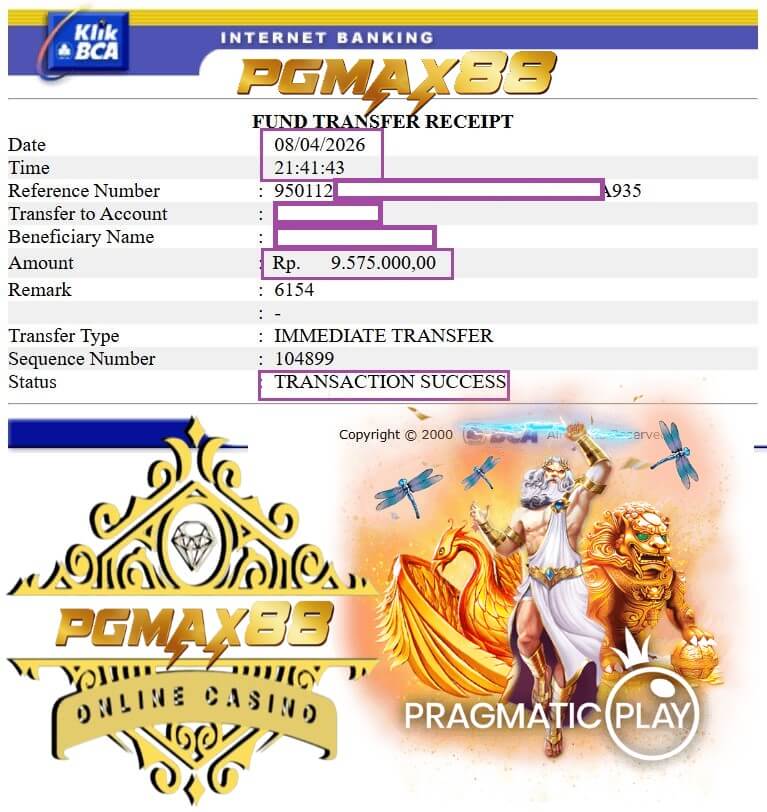 Bukti transfer kemenangan turnamen, nominal yang bikin senyum lebar