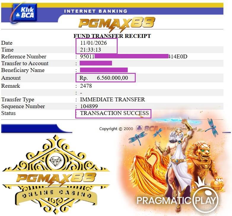 Bukti transfer jackpot Joker123, nominal gede banget!