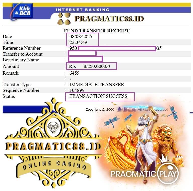 Bukti pembayaran jackpot gw