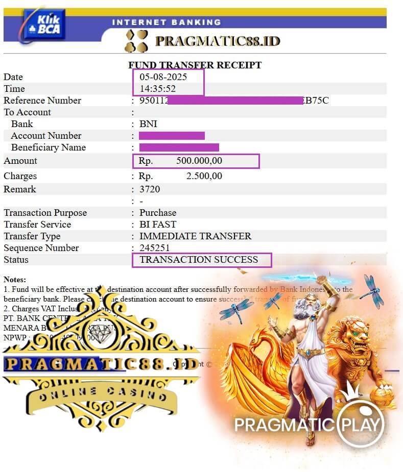 Bukti Kemenangan Thomas Johnson di Pussy888