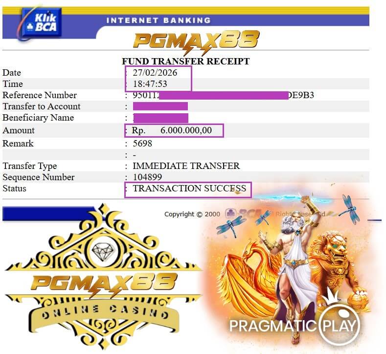 Slip transfer bank bukti kemenangan gue di game strategi