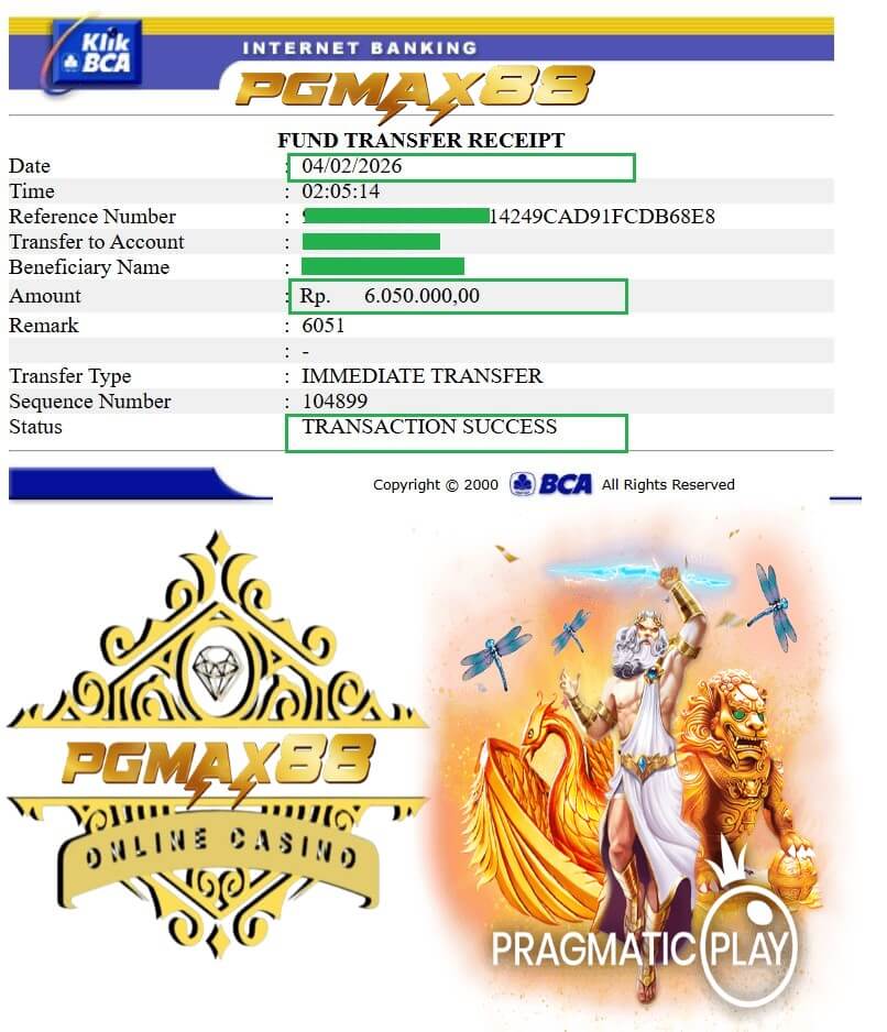 Bukti transfer jackpot LPE88 ke rekening gue