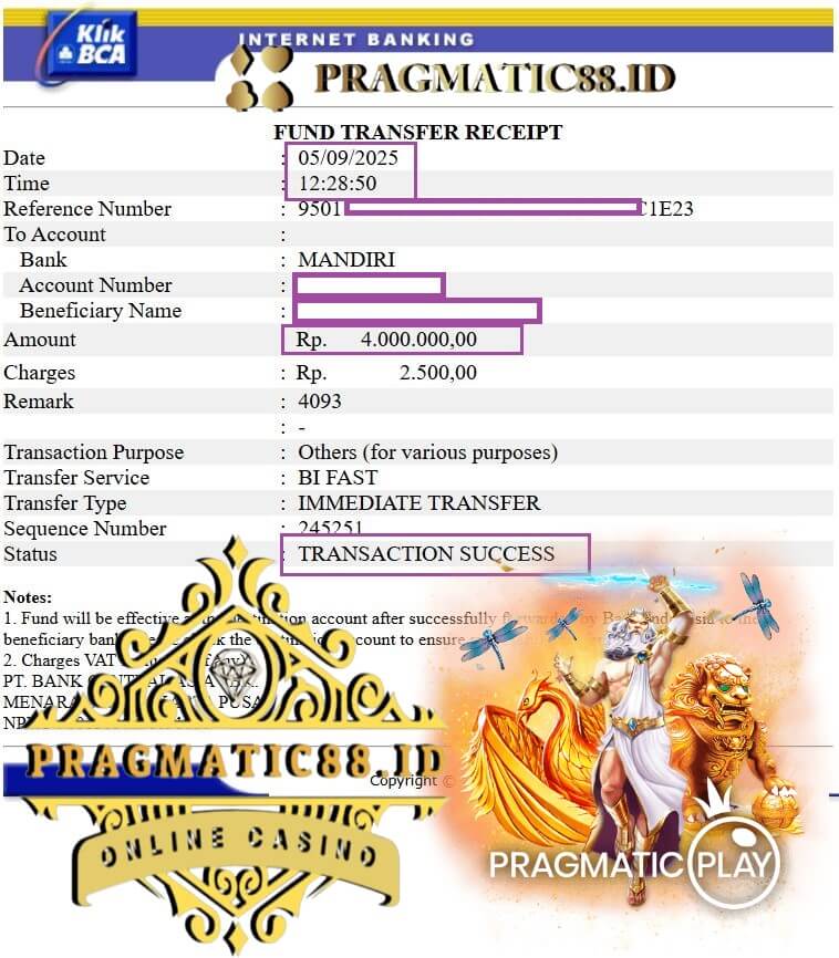 Bukti transfer jackpot gue dari 918Kiss