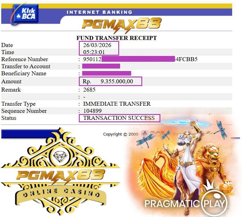 Slip transfer bukti kemenangan kita di dunia virtual