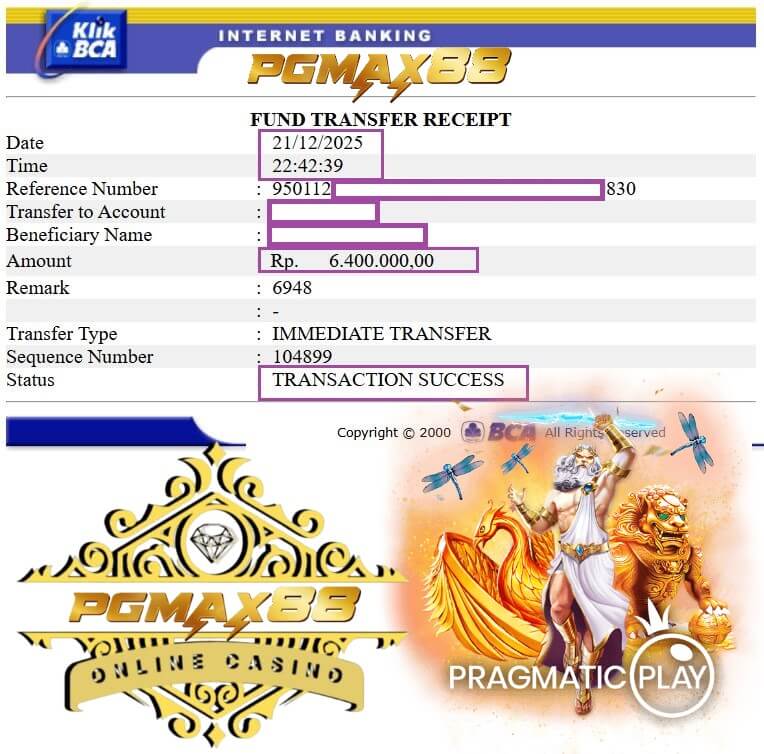 Slip transfer bank bukti kemenangan gue dari grind tengah malam