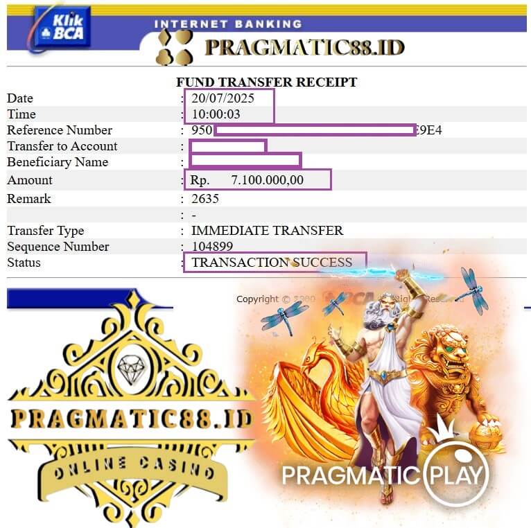 Bukti Kemenangan Emma Brown di Pussy888