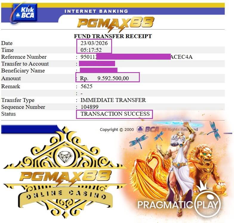 Bukti transfer kemenangan gue dari Live22