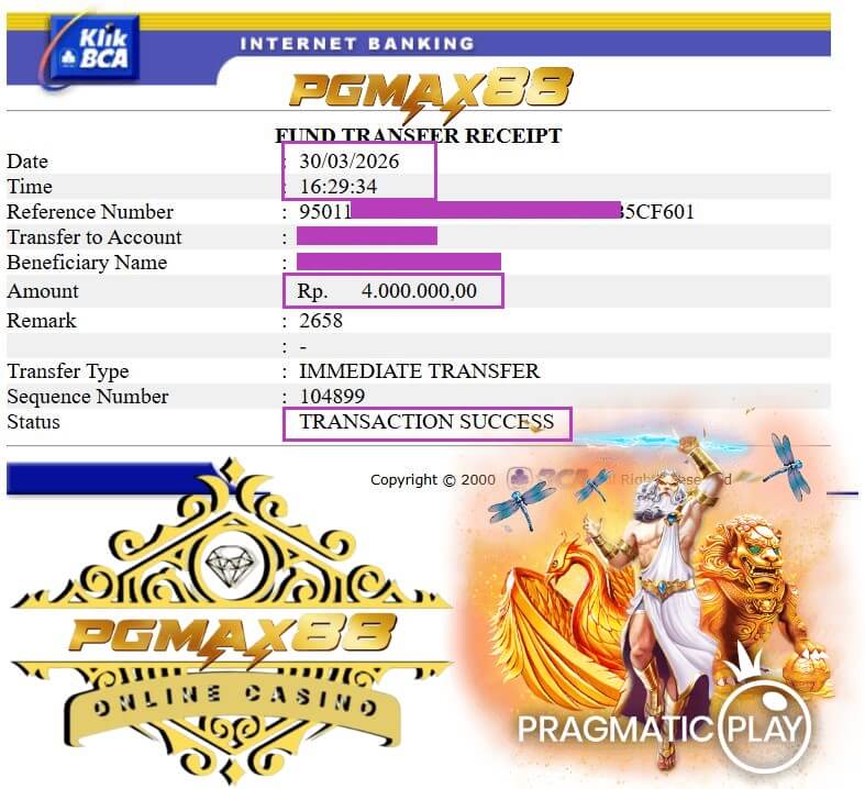 Bukti transfer kemenangan gue dari Live22