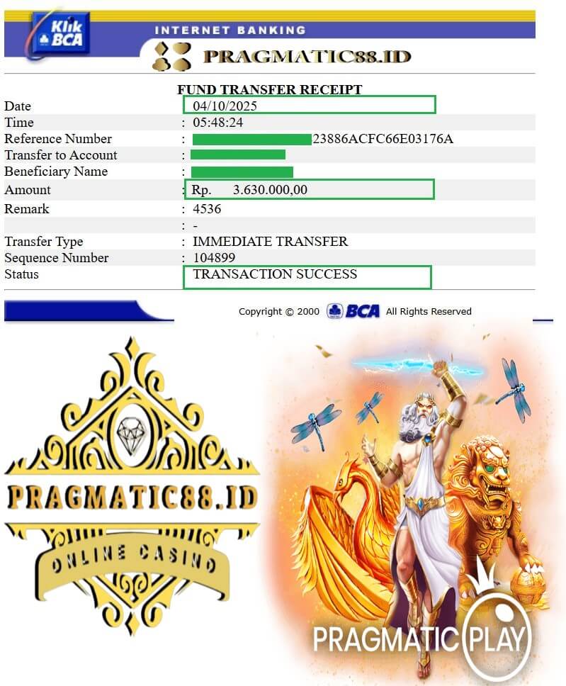 Bukti transfer kemenangan LPE88 yang bikin senyum