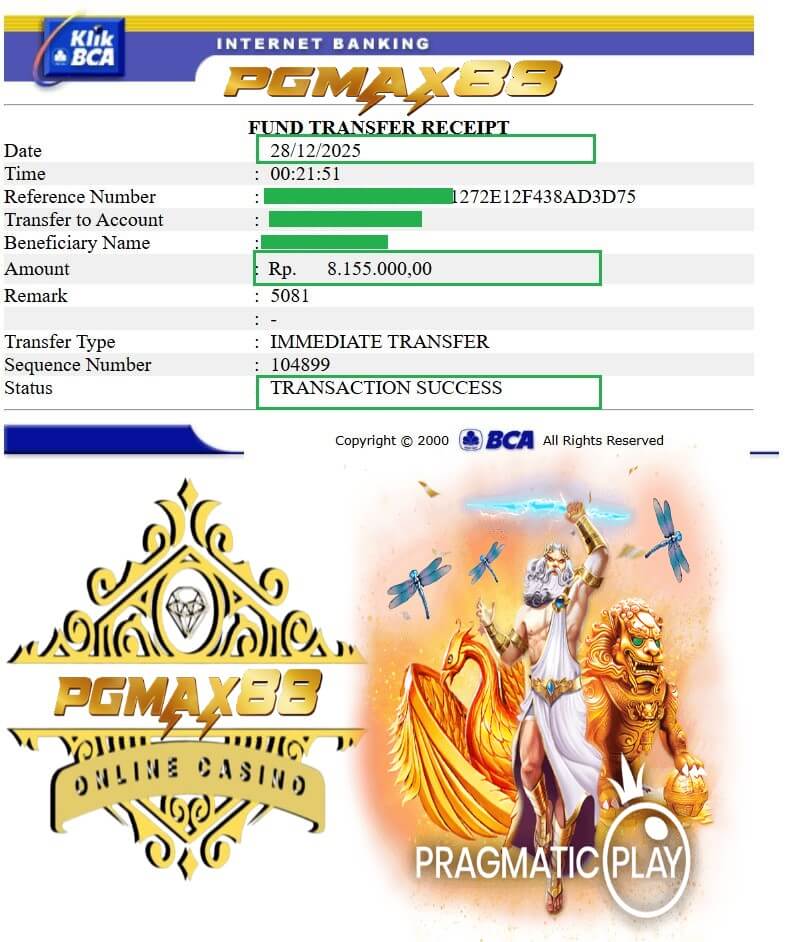 Bukti transfer kemenangan gue dari Live22, nominal yang bikin senyum lebar