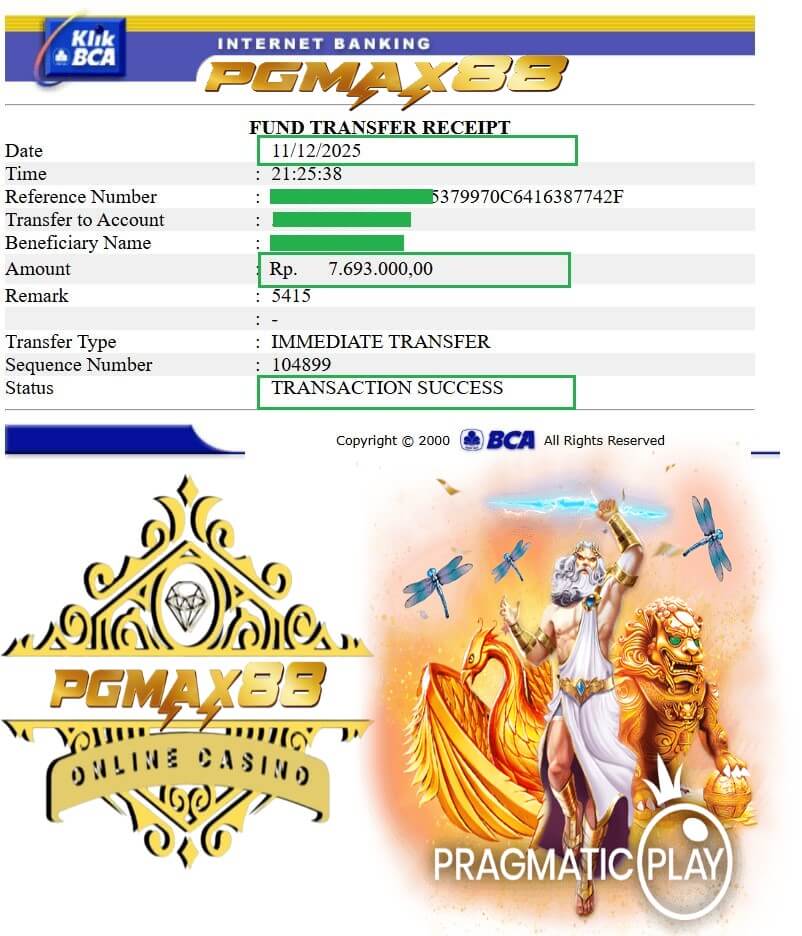 Bukti transfer kemenangan gue dari lawan yang overconfident