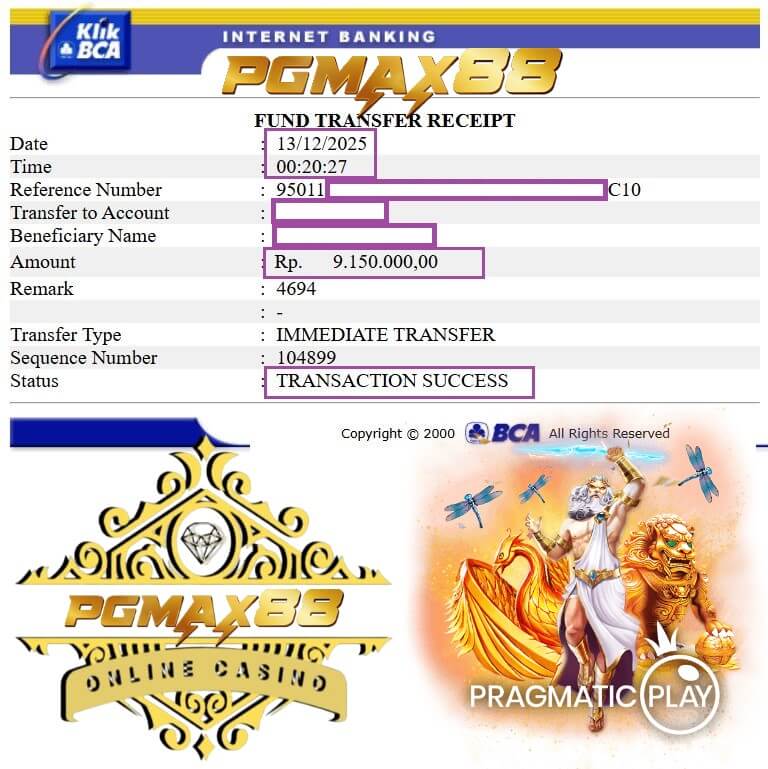 Slip transfer bank bukti kemenangan kita