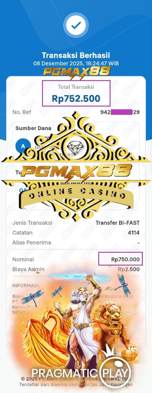 Bukti transfer hasil grinding semalaman