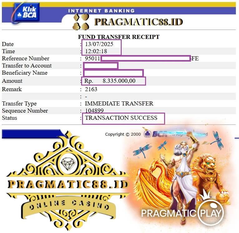 Bukti pembayaran kemenangan gw di 918Kiss