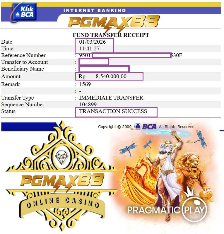 Bukti transfer bank dari rival yang nge-give up