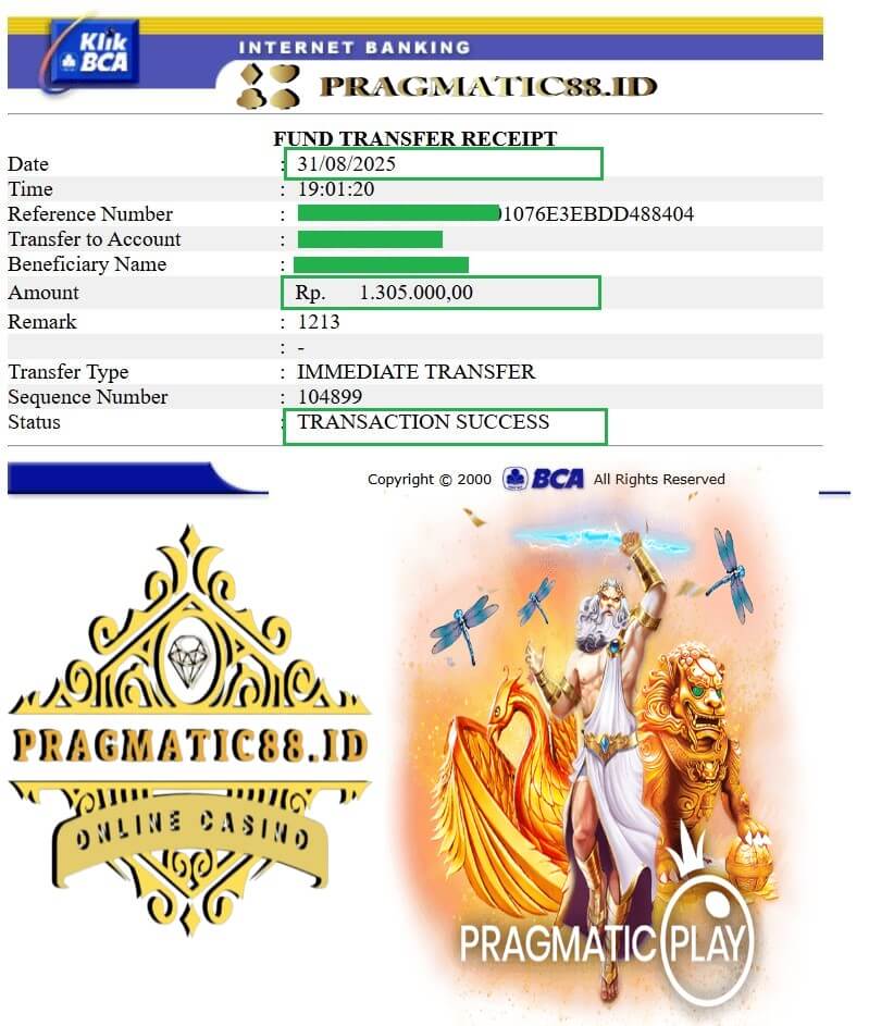 Bukti transfer jackpot LPE88, nominal gila-gilaan!