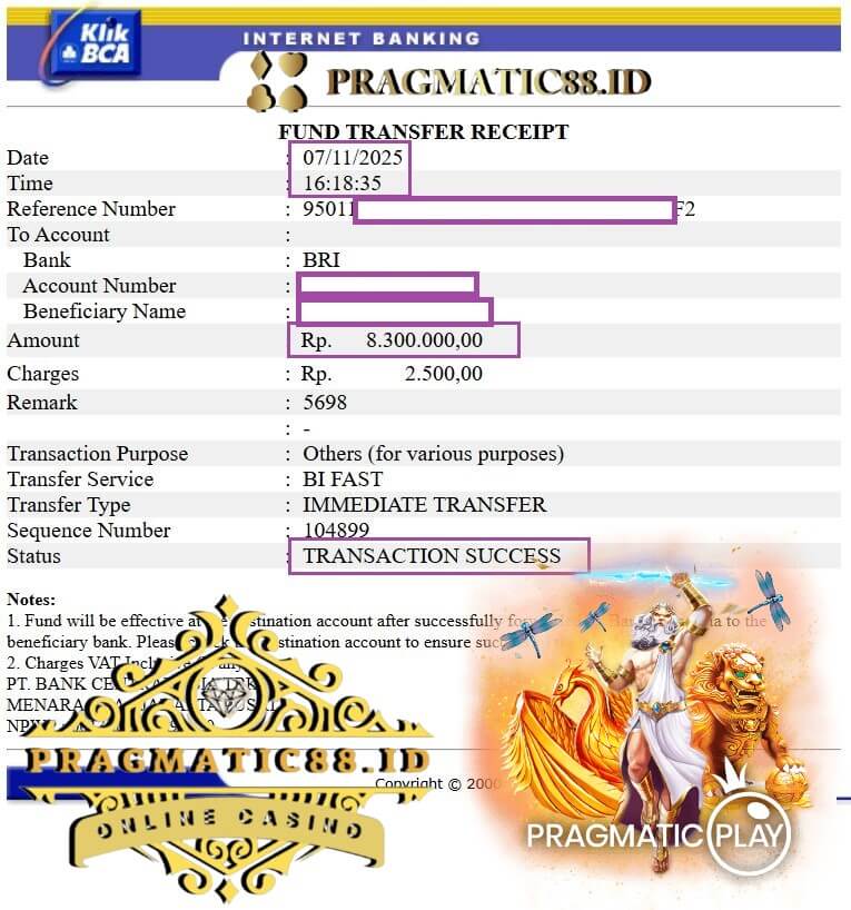 Bukti transfer jackpot gue yang bikin merinding