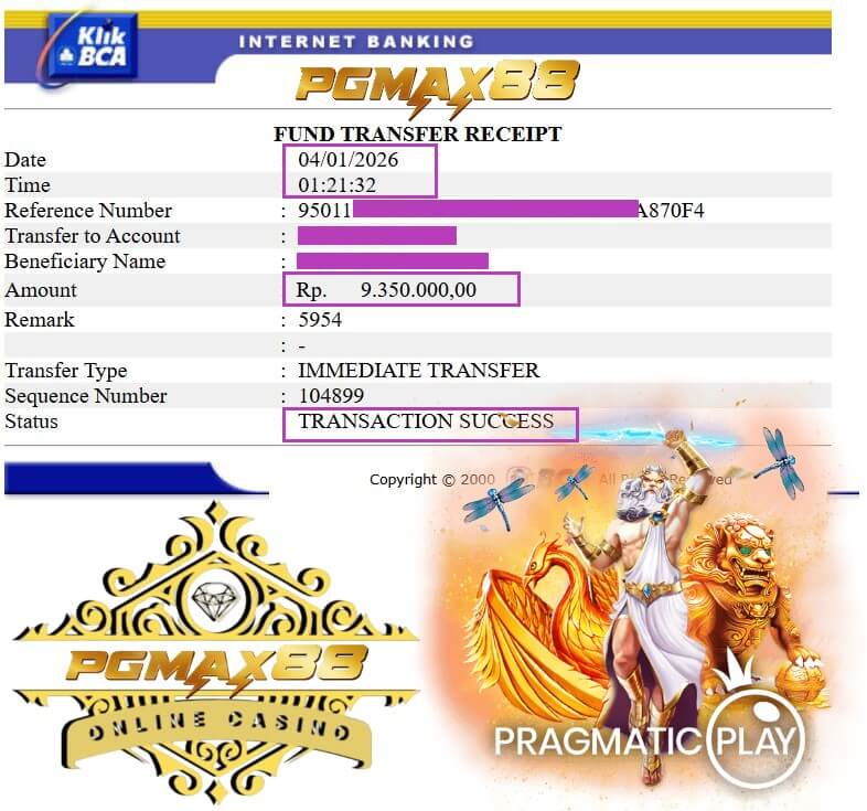 Slip transfer bukti payout slot malam ini