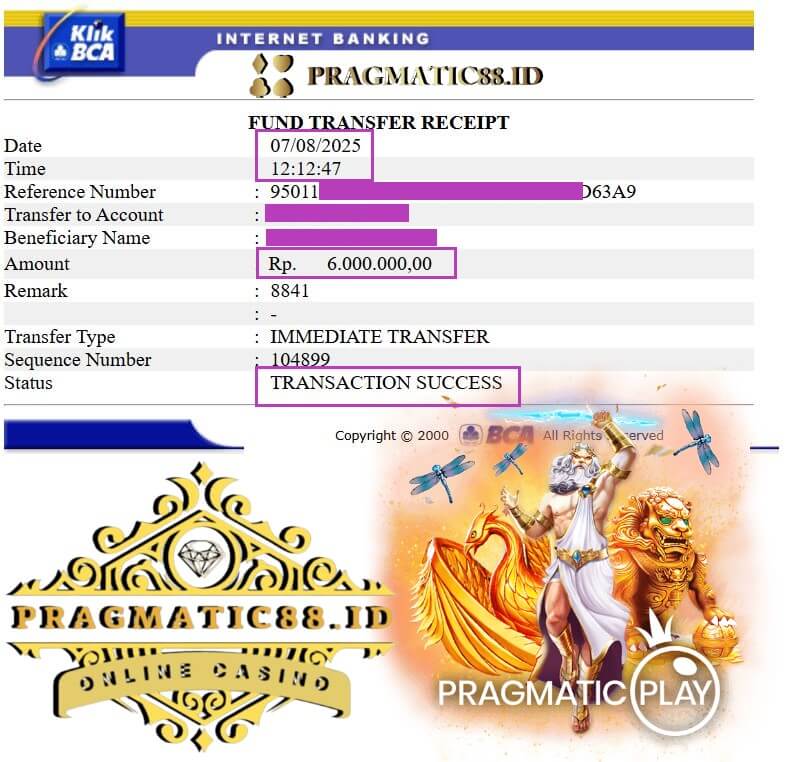 Bukti kemenangan gila-gilaan di Mega888