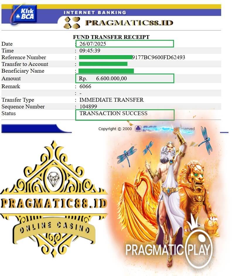 Bukti pembayaran jackpot gw