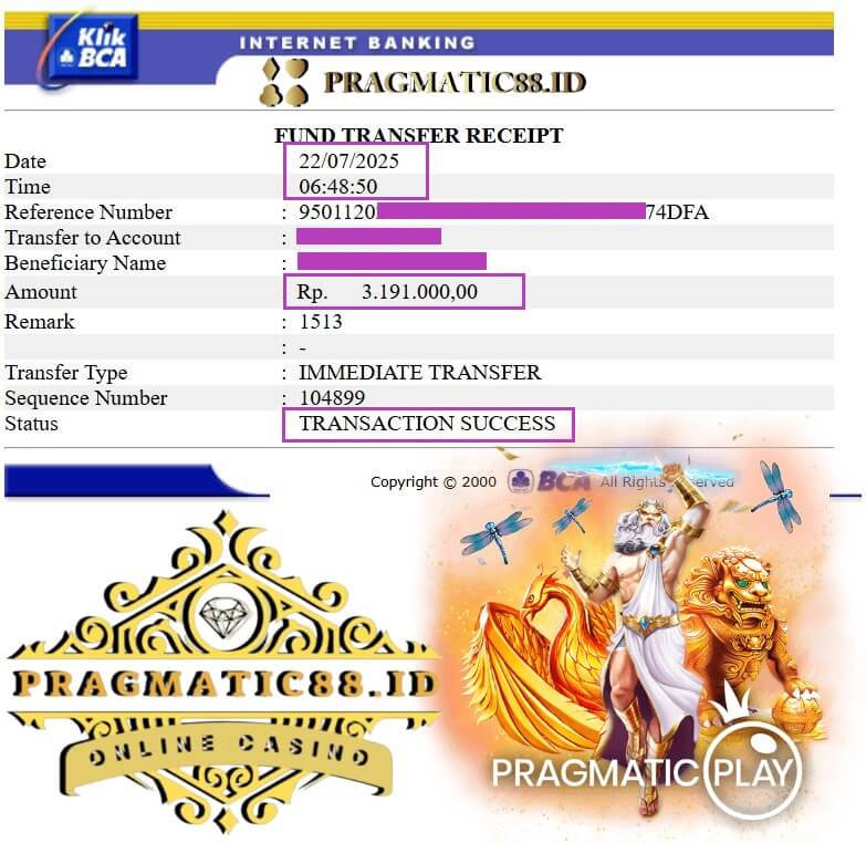 Kemenangan Julia Johnson di Pussy888