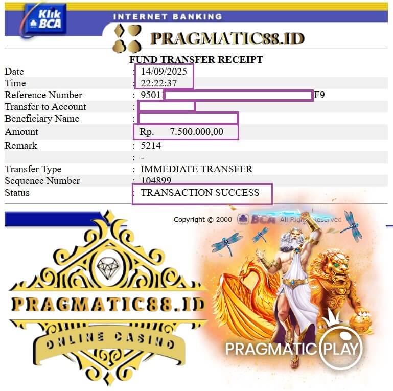 Bukti transfer jackpot gue dari 918Kiss