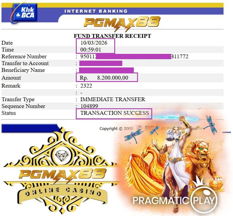 Bukti transfer kemenangan gue dari NTC33