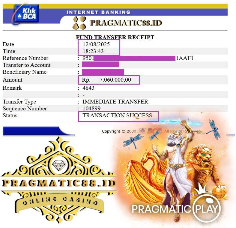 Bukti Pembayaran Besar Emma Johnson di 918Kiss