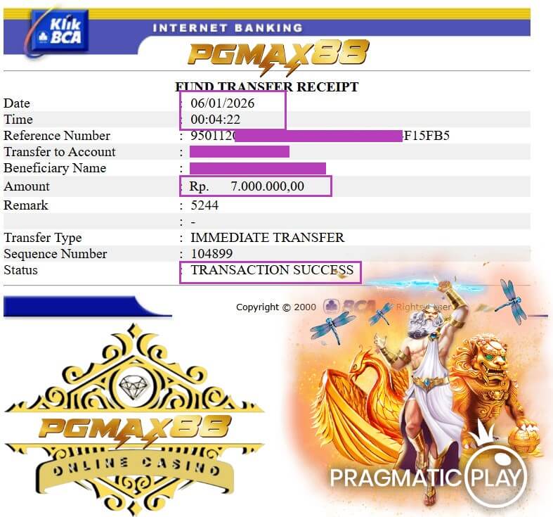 Bukti transfer payout gue yang bikin senyum lebar