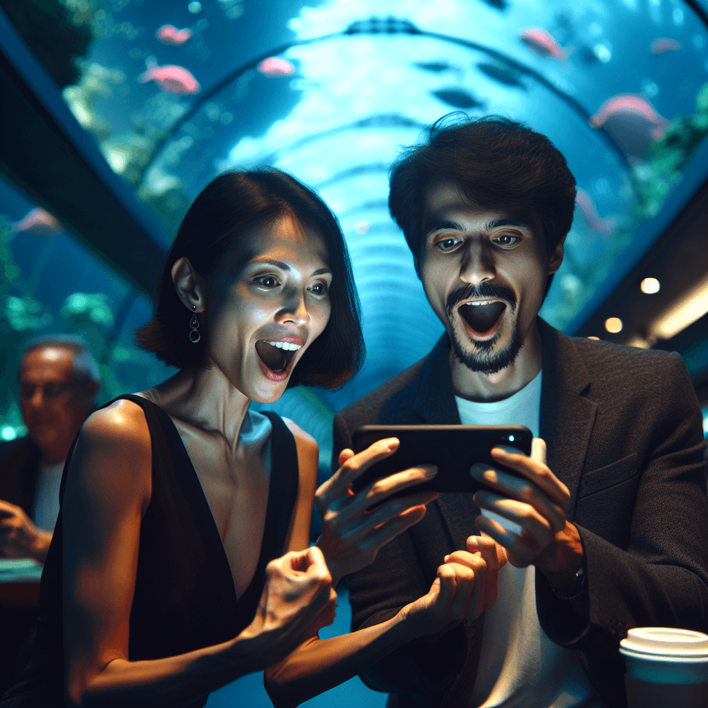 Tunnel aquarium tropis dengan cahaya neon, inspirasi sesi gaming gue