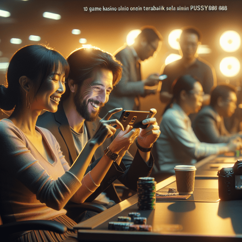 Ilustrasi suasana kasino online yang seru dan menegangkan