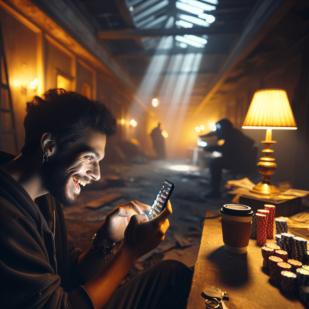 Suasana game kasino online dengan atmosfer dystopian