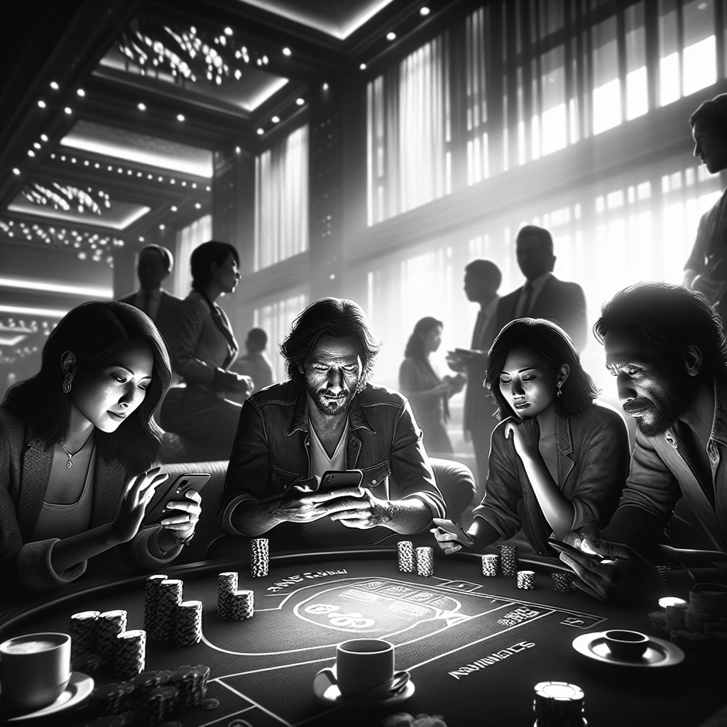 Suasana turnamen poker di suite hotel mewah